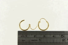 Load image into Gallery viewer, 14K 12.0mm Classic Round Simple Vintage Hoop Earrings Yellow Gold