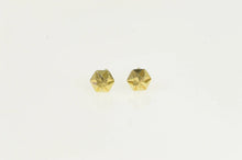 Load image into Gallery viewer, 14K Small Geometric Pattern Textured Stud Earrings Yellow Gold
