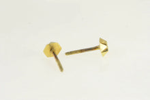 Load image into Gallery viewer, 14K Small Geometric Pattern Textured Stud Earrings Yellow Gold