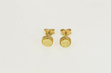 Load image into Gallery viewer, 14K Diamond Cut Stud Vintage Round Stud Earrings Yellow Gold