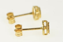 Load image into Gallery viewer, 14K Diamond Cut Stud Vintage Round Stud Earrings Yellow Gold
