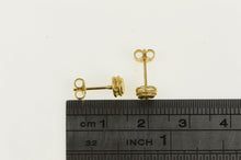 Load image into Gallery viewer, 14K Diamond Cut Stud Vintage Round Stud Earrings Yellow Gold