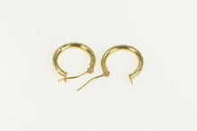 Load image into Gallery viewer, 14K 14.0mm Classic Diamond Cut Vintage Hoop Earrings Yellow Gold