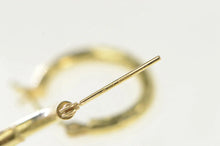 Load image into Gallery viewer, 14K 14.0mm Classic Diamond Cut Vintage Hoop Earrings Yellow Gold