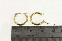 Load image into Gallery viewer, 14K 14.0mm Classic Diamond Cut Vintage Hoop Earrings Yellow Gold
