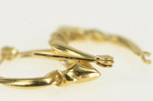Load image into Gallery viewer, 14K Puffy Heart Love Symbol Vintage Stud Earrings Yellow Gold