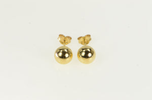 14K 5.8mm Classic Ball Sphere Simple Stud Earrings Yellow Gold