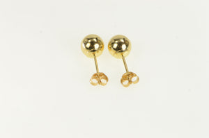 14K 5.8mm Classic Ball Sphere Simple Stud Earrings Yellow Gold