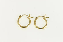 Load image into Gallery viewer, 14K 13.7mm Vintage Classic Hollow Hoop Earrings Yellow Gold