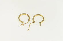 Load image into Gallery viewer, 14K 13.7mm Vintage Classic Hollow Hoop Earrings Yellow Gold