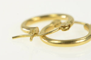 14K 13.7mm Vintage Classic Hollow Hoop Earrings Yellow Gold