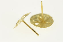 Load image into Gallery viewer, 14K Diamond Cut Sand Dollar Sea Shell Stud Earrings Yellow Gold