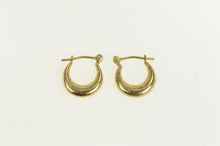 Load image into Gallery viewer, 14K 12.1mm Puffy Simple Vintage Classic Hoop Earrings Yellow Gold