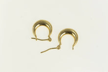 Load image into Gallery viewer, 14K 12.1mm Puffy Simple Vintage Classic Hoop Earrings Yellow Gold