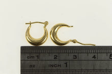 Load image into Gallery viewer, 14K 12.1mm Puffy Simple Vintage Classic Hoop Earrings Yellow Gold