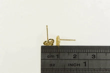 Load image into Gallery viewer, 14K Diamond Cut Heart Love Symbol FIligree Stud Earrings Yellow Gold