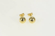Load image into Gallery viewer, 14K 5.9mm Classic Round Ball Sphere Stud Earrings Yellow Gold
