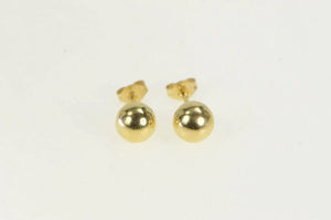 14K 5.9mm Classic Round Ball Sphere Stud Earrings Yellow Gold
