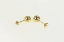 Load image into Gallery viewer, 14K 5.9mm Classic Round Ball Sphere Stud Earrings Yellow Gold