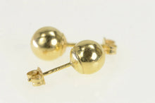 Load image into Gallery viewer, 14K 5.9mm Classic Round Ball Sphere Stud Earrings Yellow Gold