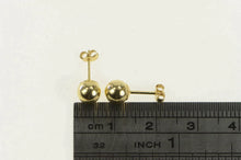 Load image into Gallery viewer, 14K 5.9mm Classic Round Ball Sphere Stud Earrings Yellow Gold