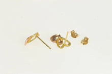 Load image into Gallery viewer, 14K Two Tone Black Hills Heart Love Stud Earrings Yellow Gold