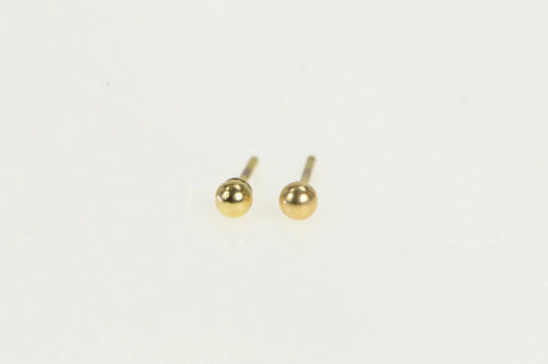 14K 2.9mm Round Ball Sphere Classic Stud Earrings Yellow Gold