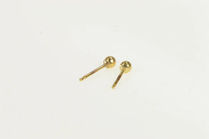 14K 2.9mm Round Ball Sphere Classic Stud Earrings Yellow Gold
