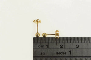 14K 2.9mm Round Ball Sphere Classic Stud Earrings Yellow Gold