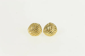 14K Volleyball Sport High Relief Simple Stud Earrings Yellow Gold