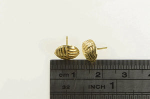 14K Volleyball Sport High Relief Simple Stud Earrings Yellow Gold