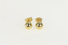 Load image into Gallery viewer, 14K 5.8mm Classic Round Ball Sphere Stud Earrings Yellow Gold