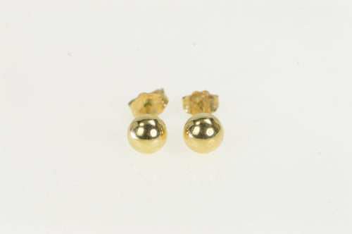 14K 5.8mm Classic Round Ball Sphere Stud Earrings Yellow Gold