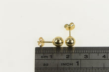 Load image into Gallery viewer, 14K 5.8mm Classic Round Ball Sphere Stud Earrings Yellow Gold