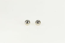 Load image into Gallery viewer, 14K 5.8mm Classic Ball Sphere Round Stud Earrings White Gold