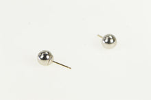 Load image into Gallery viewer, 14K 5.8mm Classic Ball Sphere Round Stud Earrings White Gold