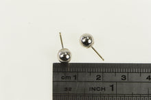 Load image into Gallery viewer, 14K 5.8mm Classic Ball Sphere Round Stud Earrings White Gold