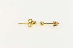 14K Classic Round Ball Sphere Simple Stud Earrings Yellow Gold
