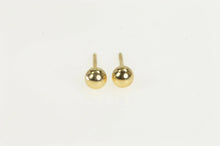Load image into Gallery viewer, 14K 3.9mm Ball Simple Round Sphere Stud Earrings Yellow Gold