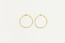 Load image into Gallery viewer, 14K Twist Design Simple Retro Wire Hoop Earrings Yellow Gold