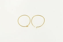 Load image into Gallery viewer, 14K Twist Design Simple Retro Wire Hoop Earrings Yellow Gold