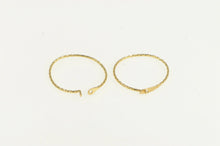 Load image into Gallery viewer, 14K Twist Design Simple Retro Wire Hoop Earrings Yellow Gold