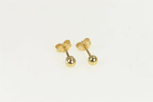 Load image into Gallery viewer, 14K 3.0mm Ball Classic Round Simple Stud Earrings Yellow Gold