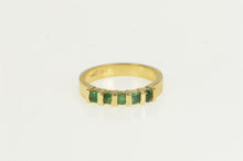 Load image into Gallery viewer, 14K Natural Emerald Classic Wedding Band Ring Yellow Gold