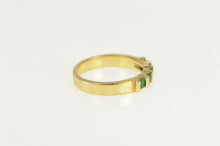 Load image into Gallery viewer, 14K Natural Emerald Classic Wedding Band Ring Yellow Gold