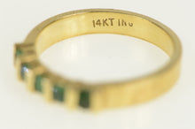 Load image into Gallery viewer, 14K Natural Emerald Classic Wedding Band Ring Yellow Gold