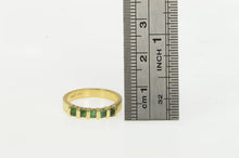 Load image into Gallery viewer, 14K Natural Emerald Classic Wedding Band Ring Yellow Gold