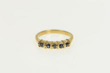 Load image into Gallery viewer, 14K Natural Sapphire Classic Wedding Band Ring Yellow Gold