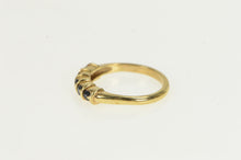 Load image into Gallery viewer, 14K Natural Sapphire Classic Wedding Band Ring Yellow Gold
