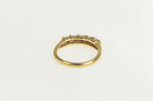 14K Natural Ruby Classic Wedding Band Ring Yellow Gold